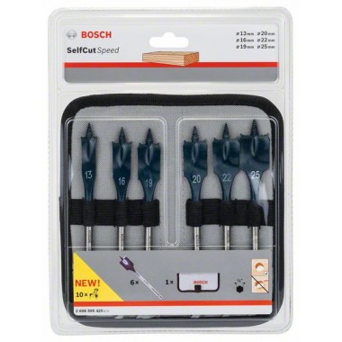 Bosch Bosch SELFCUT Speed 2608595425 набор перьевых сверл 13-25 мм 6 шт.