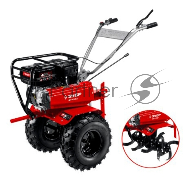 Мотоблок ЗУБР МТУ-350 бензиновый усиленный 212 см3