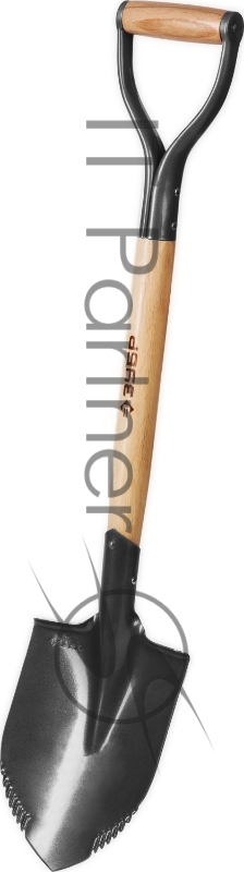 Лопата БЕРКУТ автомобильная, деревянный черенок, металлическая рукоятка, ЗУБР Профессионал