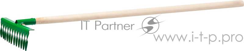 Грабли садовые РОСТОК 12 витых зубьев, 370x100x1300 мм, с деревянным черенком