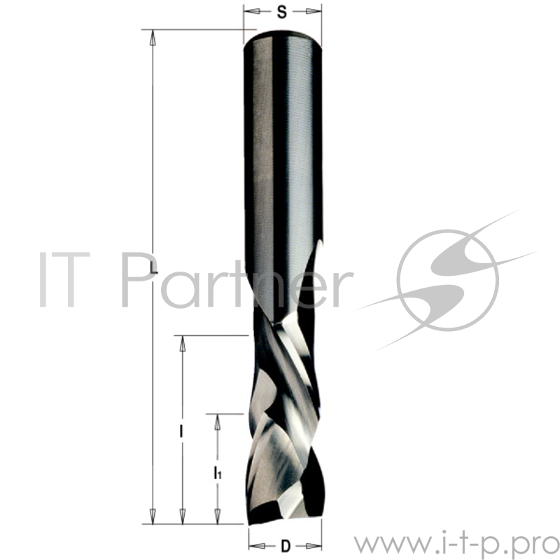 Фреза CMT 190.080.11 спиральная монолитная 8x32x80 Z=2+2 S=8 RH