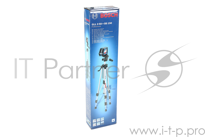 Лазерные дальномеры, уровни, детекторы Bosch GLL 2-50 нивелир лазерный линейный + штатив BS150 + вкладка под L-Boxx (линейн, 2плоск, 50м, точн.0,3мм/м, 0,45 кг, чехол) 601063105