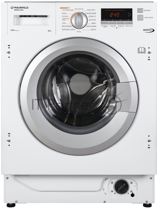 Встраиваемая стиральная машина с сушкой и инвертором MAUNFELD MBWM1486S
