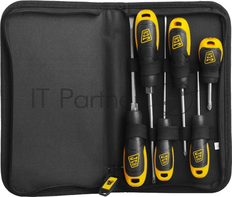 Набор JCB JSD019 сталь S2.двухкомпонентные рукоятки.магнитный наконечник.7 предм.чехол