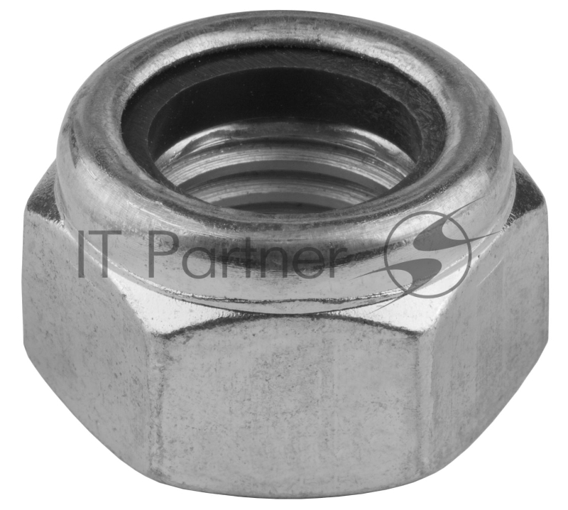 Гайка шестигранная, DIN 985, самостопорящаяся, с нейлоновым кольцом, M16, 100 шт, кл. пр. 8, оцинкованная, KRAFTOOL