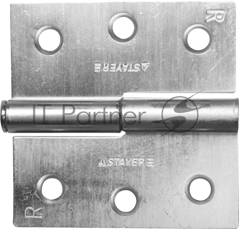 Петля дверная STAYER MASTER разъемная, цвет белый цинк, правая, 75мм