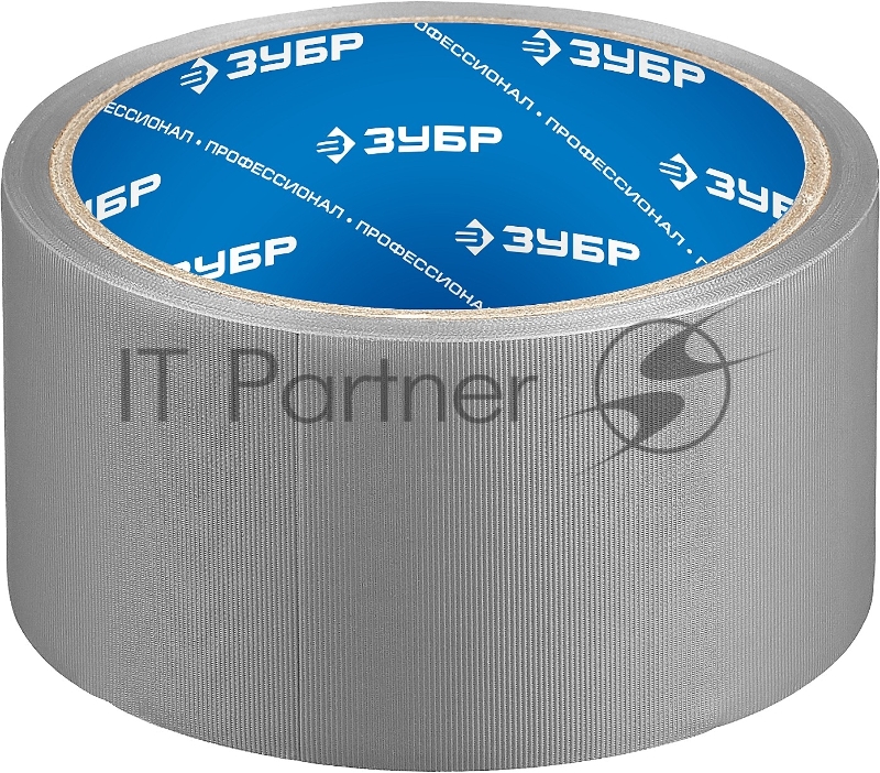 Клейкая лента РЕФИЛ ЗУБР Профессионал 12075-50-10, универсальная, рифленая, водоотталкивающая, устойчивая к УФ. 50 мм х 10 м, серебристая