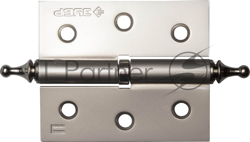 Петля дверная разъемная ЗУБР ЭКСПЕРТ, 1 подшипник, цвет мат. никель (PN), правая, с крепежом, 75х63х2,5мм,2шт