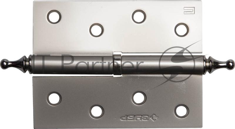 Петля дверная разъемная ЗУБР ЭКСПЕРТ, 1 подшипник, цвет мат. никель (PN), правая, с крепежом, 100х75х2,5мм,2шт