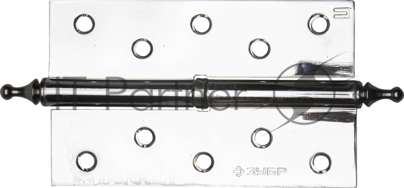 Петля дверная разъемная ЗУБР ЭКСПЕРТ, 1 подшипник, цвет хром (CP), правая, с крепежом, 125х75х2,5мм, 2 шт