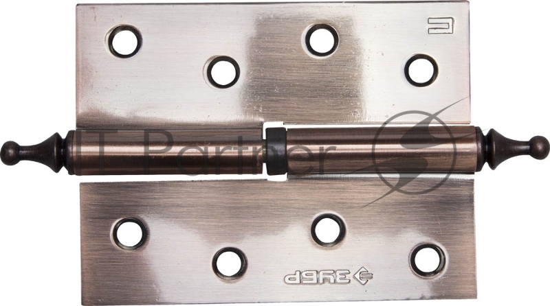 Петля дверная разъемная ЗУБР ЭКСПЕРТ, 1 подшипник, цвет ст. медь (AC), правая, с крепежом, 100х75х2,5мм, 2 шт