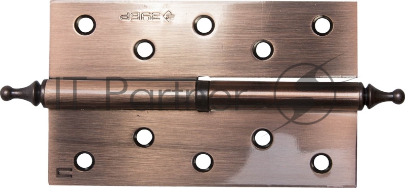 Петля дверная разъемная ЗУБР ЭКСПЕРТ, 1 подшипник, цвет ст. медь (AC), правая, с крепежом, 125х75х2,5мм, 2 шт