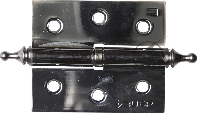 Петля дверная разъемная ЗУБР ЭКСПЕРТ, 1 подшипник, цвет хром (CP), правая, с крепежом, 75х63х2,5мм, 2 шт