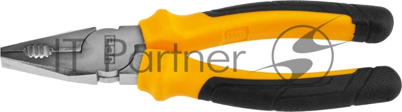 Плоскогубцы JCB JPL005, хромированное покрытие, двухкомпонентная рукоятка, CrV cталь, 180мм