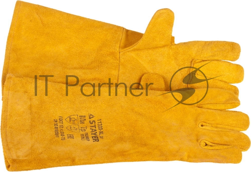 Термостойкие краги STAYER PROFI с подкладкой, для сварки и тяжелых механических работ, с подкладкой, 400мм