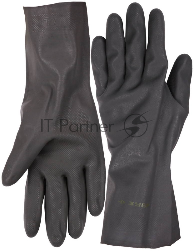 Перчатки латексные ЗУБР КЩС двухслойные сантехнические, стойкие к кислотам и щелочам, размер XL