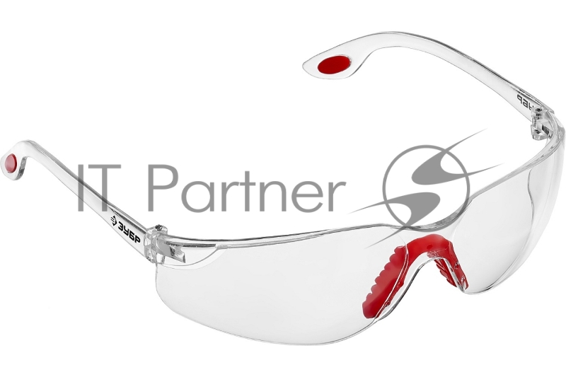 Очки защитные ЗУБР Спектр 3 Прозрачные, открытого типа, двухкомпонентные дужки.
