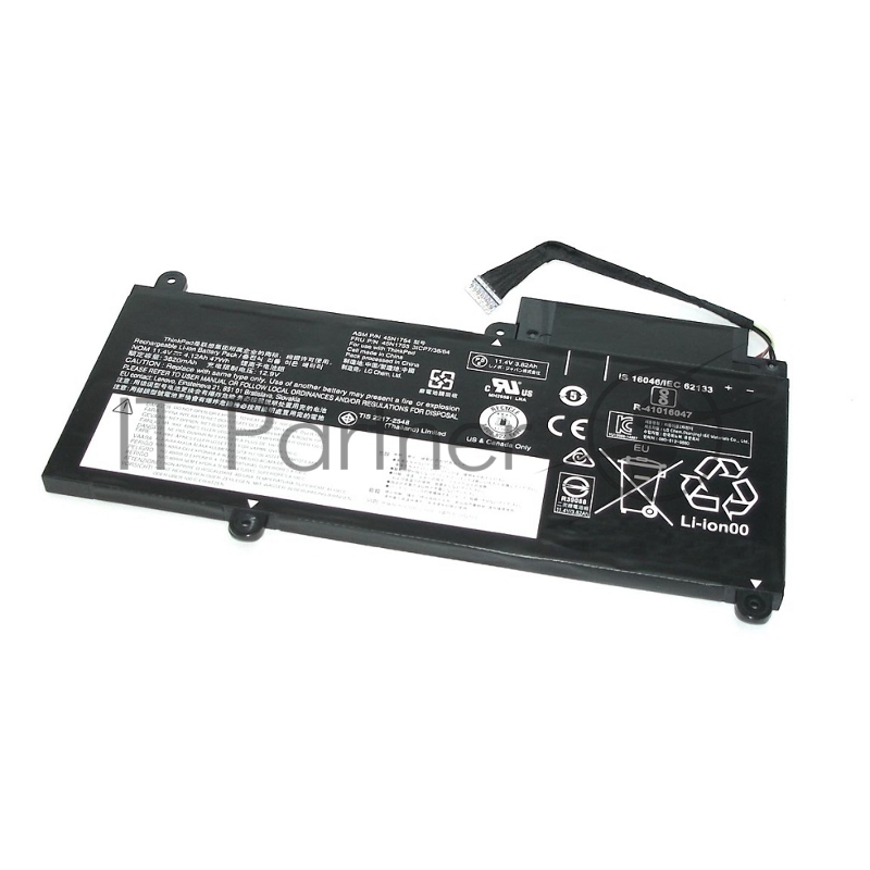 Аккумулятор для Lenovo ThinkPad Edge E450, E455, (45N1754), 47Wh, 11.4V, Lenovo, 11.4V