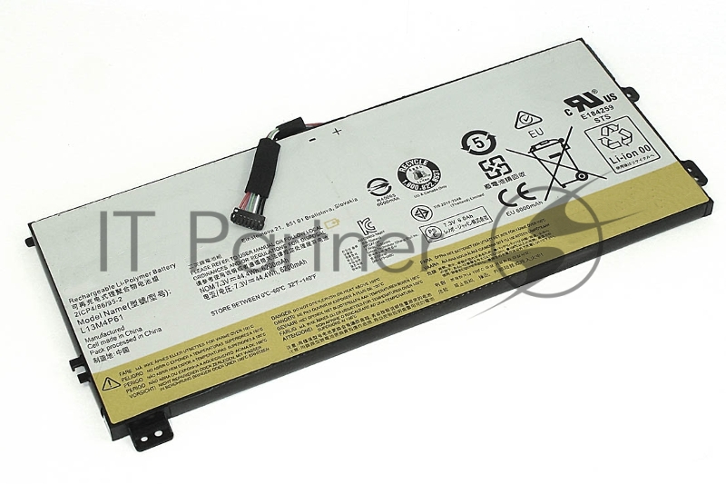 Аккумулятор для Lenovo Flex 2 Pro-15, ThinkPad Edge 15, (L13M4P61), 44Wh, 7.3V, Lenovo, 7.3V