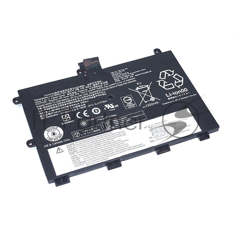 Аккумулятор для Lenovo ThinkPad 11E, Yoga 11E, (45N1750), 34Wh, 7.4V, Lenovo, 4600, 7.4V