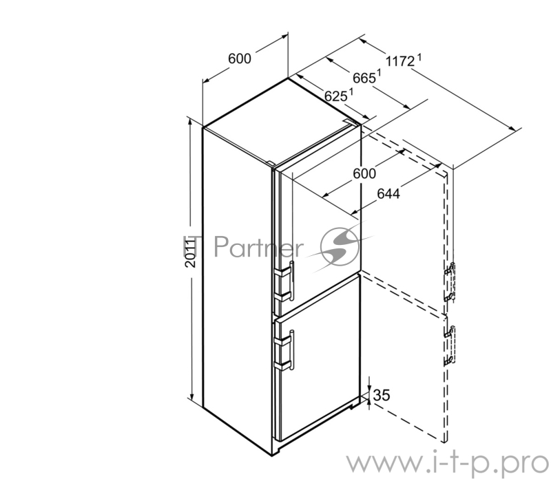 Холодильник Liebherr CNef 3915 21001 нержавеющая сталь