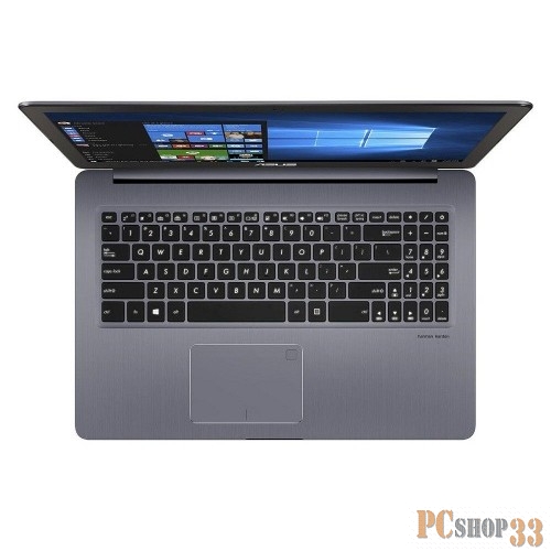 Ноутбук ASUS VivoBook Pro N580GD-FI110 (Core i5 8300H-2.30ГГц, 16ГБ, 256ГБ+1ТБ, GFGTX1050, LAN, WiFi, BT, WebCam, 15.6 3840x2160, Linux), серый