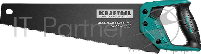 Ножовка для точного реза KRAFTOOL Alligator BLACK 15205-40, 400 мм, 11 TPI 3D зуб