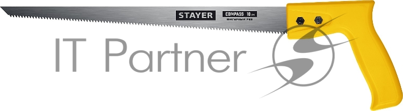 Ножовка выкружная (пила) Compass 300 мм, 10 TPI, с острием для просверливания, закаленный зуб, STAYER