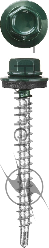 Саморезы СКД кровельные, RAL 6005 зеленый насыщенный, 29 х 4.8 мм, 2 500 шт, для деревянной обрешетки, STAYER