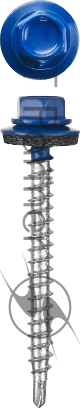 Саморезы СКМ кровельные, RAL 5005 синий насыщенный, 19 x 5.5 мм, 2 500 шт, для металлических конструкций, STAYER