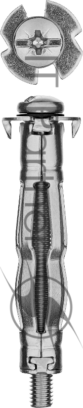 Анкер МОЛЛИ для пустотелых материалов, 8 мм x M4 x 32мм, 100 шт, оцинкованный, ЗУБР