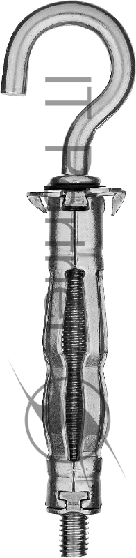 Анкер МОЛЛИ для пустотелых материалов, с полукольцом, 11 мм х M5 x 52 мм, 80 шт, оцинкованный, ЗУБР
