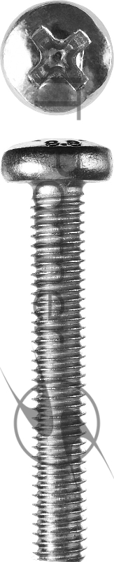 Винт DIN 7985, M6 x 45 мм, 5 кг, кл. пр. 4.8, оцинкованный, ЗУБР