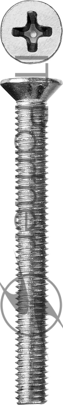 Винт DIN 965, M5 x 45 мм, 5 кг, кл. пр. 4.8, оцинкованный, ЗУБР