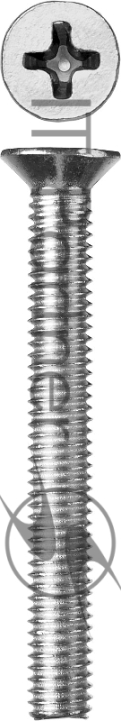 Винт DIN 965, M6 x 55 мм, 5 кг, кл. пр. 4.8, оцинкованный, ЗУБР