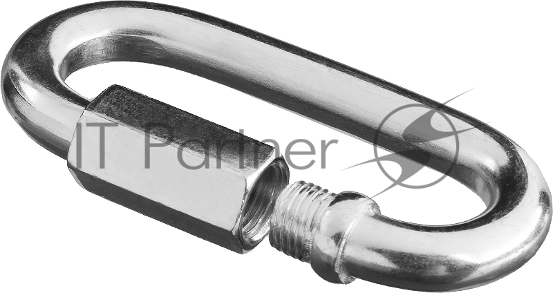 Карабин винтовой с муфтой, 8мм, 1 шт, оцинкованный, ЗУБР