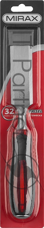 Стамеска MIRAX 1810-32 с двухкомпонентной прозрачной рукояткой, 32мм