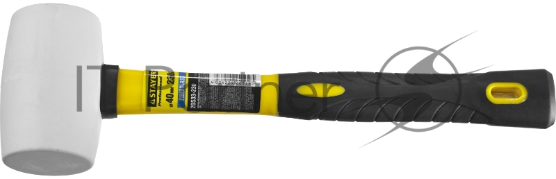 Белая резиновая киянка STAYER 20533-230 230г с фиберглассовой рукояткой