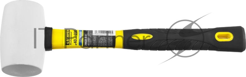 Белая резиновая киянка STAYER 20533-230 230г с фиберглассовой рукояткой