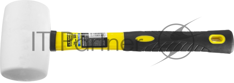 Белая резиновая киянка STAYER 20533-680 680г с фиберглассовой рукояткой