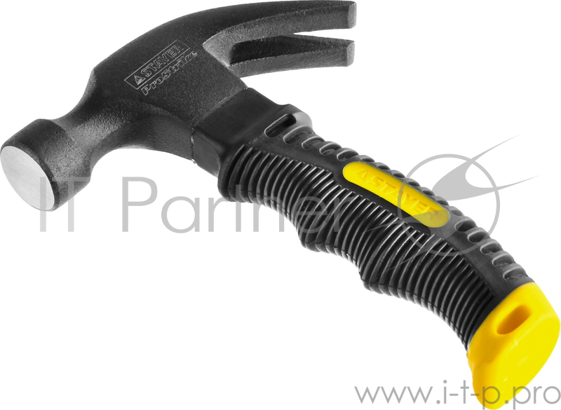 Молоток-гвоздодёр столярный STAYER COMPACT 2026-225 225 г укороченный с фиберглассовой рукояткой