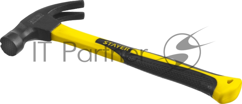 Молоток-гвоздодёр столярный STAYER Fiberglass-M 450 г c фиберглассовой рукояткой