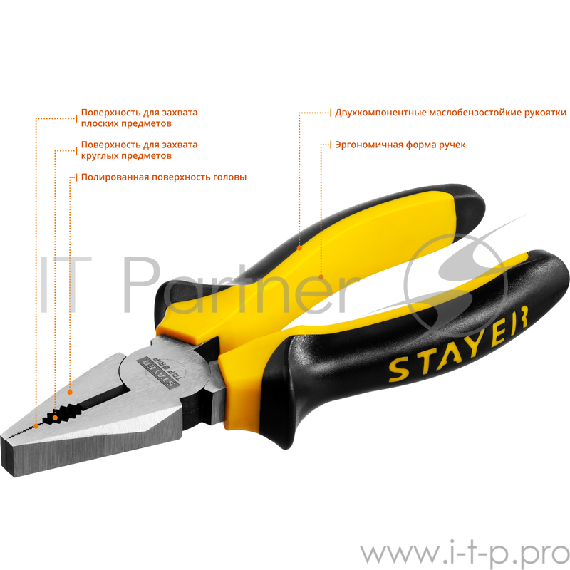 Плоскогубцы STAYER TOPGrip 2205-1-16_z02, 160мм