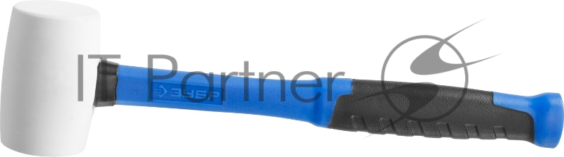 Белая резиновая киянка ЗУБР 20531-230_z02 230г с фиберглассовой рукояткой