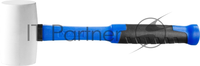 Белая резиновая киянка ЗУБР 20531-680_z02 680г с фиберглассовой рукояткой