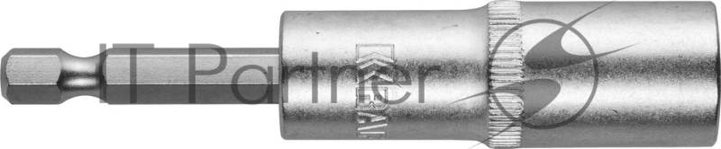 Бита KRAFTOOL с торцовой головкой, удлиненная, Cr-V, хвостовик E 1/4, 12мм