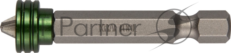 Биты KRAFTOOL ЕХPERT, с магнитным держателем-ограничителем, тип хвостовика E 1/4, PZ2, 50 мм, 1 шт. в блистере