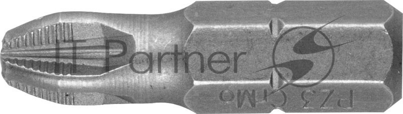 Биты ЗУБР МАСТЕР кованые, хромомолибденовая сталь, тип хвостовика C 1/4, PZ3, 25мм, 2шт