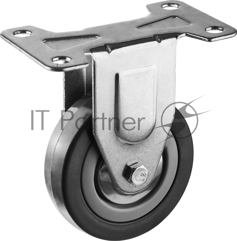 Колесо неповоротное d=75 мм, г/п 50 кг, резина/полипропилен, ЗУБР