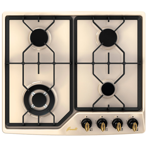 Газовая варочная поверхность FORNELLI PGA 60 GRAZIA IVORY бронза